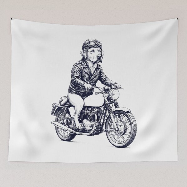 Item preview, Funny Labrador Retriever Motorcycle Motorbike Dog Lover designed and sold by dian-rody-crest.