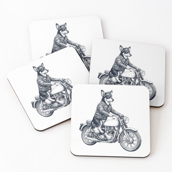 Item preview, Funny Lancashire Heeler Motorcycle Motorbike Dog Lover designed and sold by dian-rody-crest.