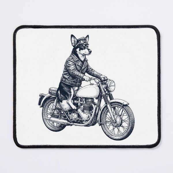 Item preview, Funny Lancashire Heeler Motorcycle Motorbike Dog Lover designed and sold by dian-rody-crest.