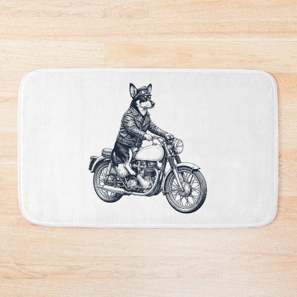 Item preview, Funny Lancashire Heeler Motorcycle Motorbike Dog Lover designed and sold by dian-rody-crest.