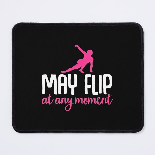 Item preview, May Flip at Any Moment Gymnastics Silhouette Pink Design designed and sold by lupkinsdhiatt.