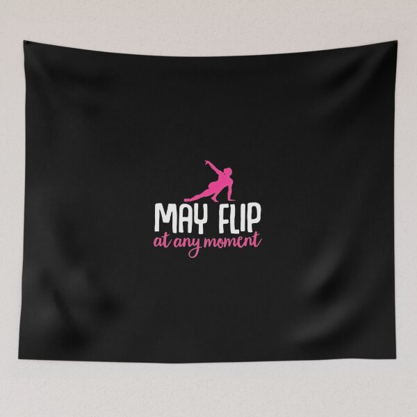 Item preview, May Flip at Any Moment Gymnastics Silhouette Pink Design designed and sold by lupkinsdhiatt.