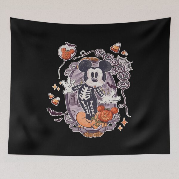 Item preview, Spooky Skeleton Mouse Halloween Vintage Tee designed and sold by Christine59003.