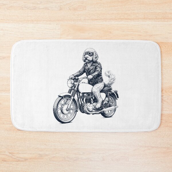 Artikelvorschau, Lustiger Labradoodle, Motorrad, Hundeliebhaber entworfen und verkauft von dian-rody-crest.
