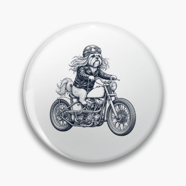 Item preview, Funny Lhasa Apso Motorcycle Motorbike Dog Lover designed and sold by dian-rody-crest.