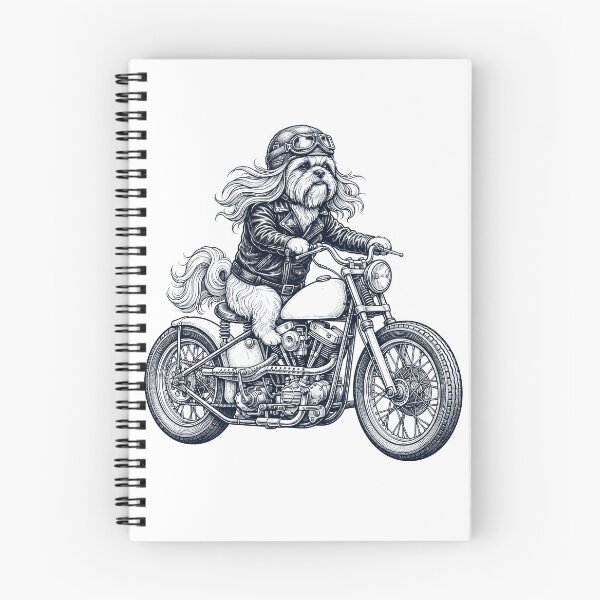 Item preview, Funny Lhasa Apso Motorcycle Motorbike Dog Lover designed and sold by dian-rody-crest.
