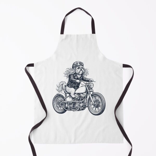 Item preview, Funny Lhasa Apso Motorcycle Motorbike Dog Lover designed and sold by dian-rody-crest.