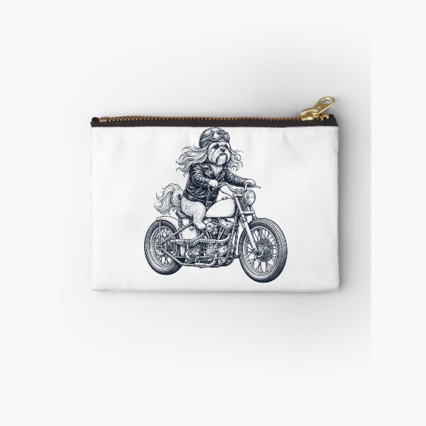 Item preview, Funny Lhasa Apso Motorcycle Motorbike Dog Lover designed and sold by dian-rody-crest.
