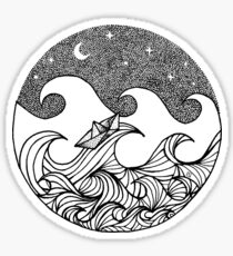 Sternenklare Nacht auf hoher See Sticker