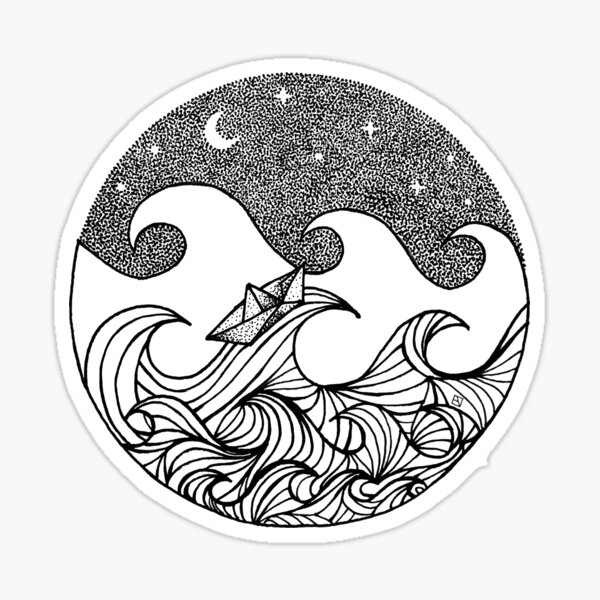 Sternenklare Nacht auf hoher See Sticker