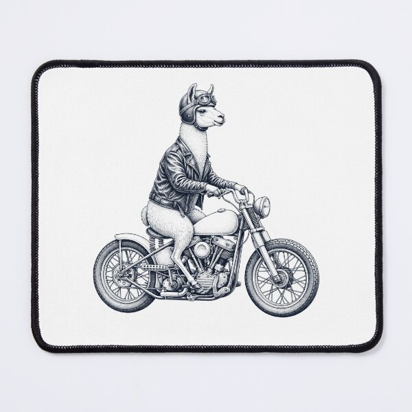 Item preview, Funny Llama Motorcycle Motorbike Animal Lover designed and sold by dian-rody-crest.