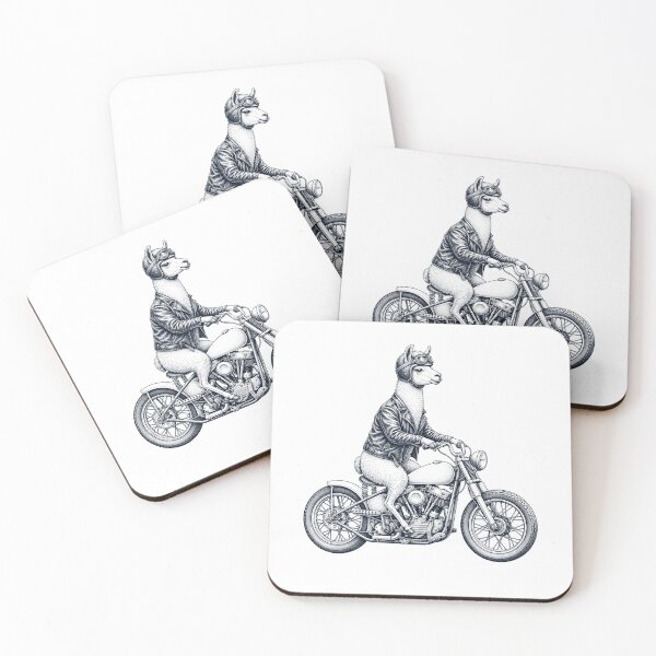 Item preview, Funny Llama Motorcycle Motorbike Animal Lover designed and sold by dian-rody-crest.