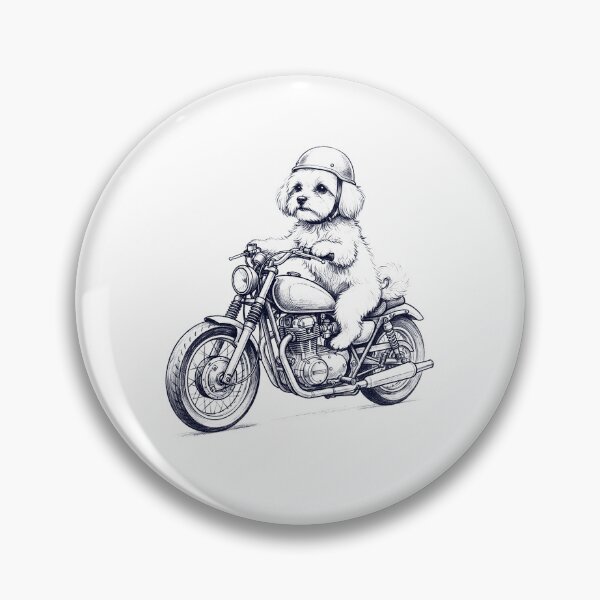 Item preview, Funny Maltese Motorcycle Motorbike Dog Lover designed and sold by dian-rody-crest.