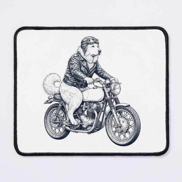 Item preview, Funny Maremma Sheepdog Motorcycle Motorbike Dog Lover designed and sold by dian-rody-crest.