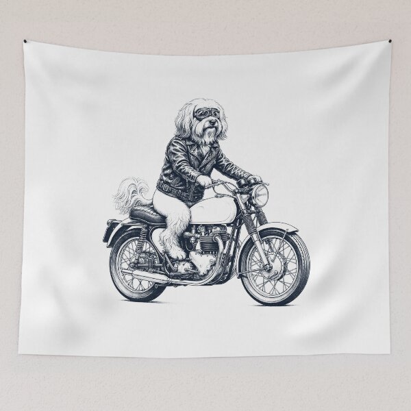 Item preview, Funny Lowchen Motorcycle Motorbike Dog Lover designed and sold by dian-rody-crest.