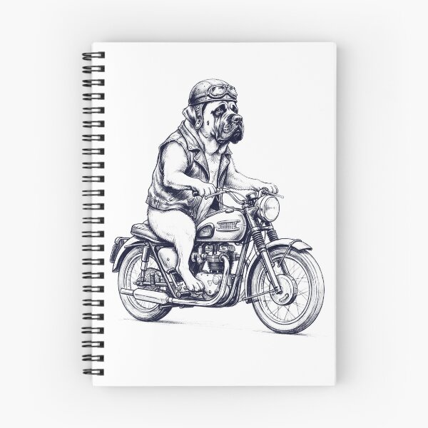 Item preview, Funny Mastiff Motorcycle Motorbike Dog Lover designed and sold by dian-rody-crest.
