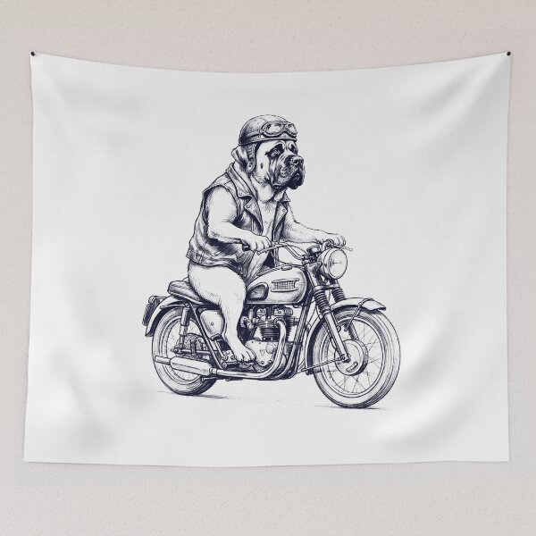 Item preview, Funny Mastiff Motorcycle Motorbike Dog Lover designed and sold by dian-rody-crest.