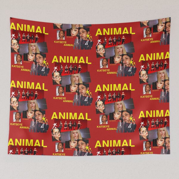 Item preview, KATSEYE Animal Scrapbook Collage Style designed and sold by moamaxshop.