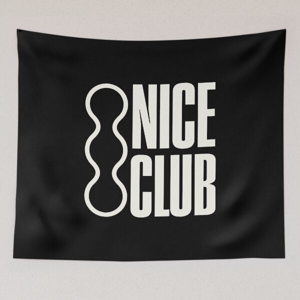 Item preview, Nice Club Minimalist Streetwear Typography designed and sold by FitNow.