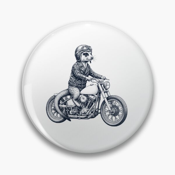 Item preview, Funny Meerkat Motorcycle Motorbike Animal Lover designed and sold by dian-rody-crest.