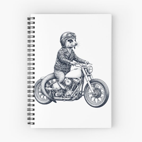 Item preview, Funny Meerkat Motorcycle Motorbike Animal Lover designed and sold by dian-rody-crest.