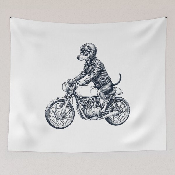 Item preview, Funny Miniature Pinscher Motorcycle Motorbike Dog Lover designed and sold by dian-rody-crest.