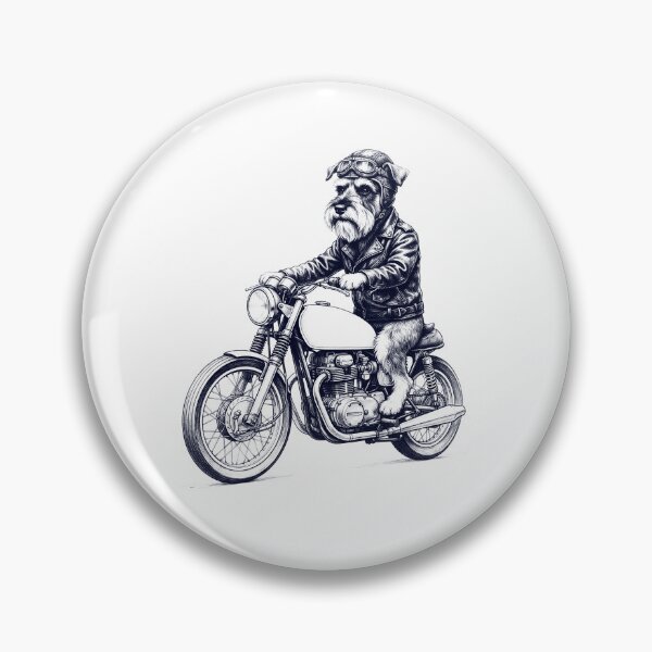 Item preview, Funny Miniature Schnauzer Motorcycle Motorbike Dog Lover designed and sold by dian-rody-crest.