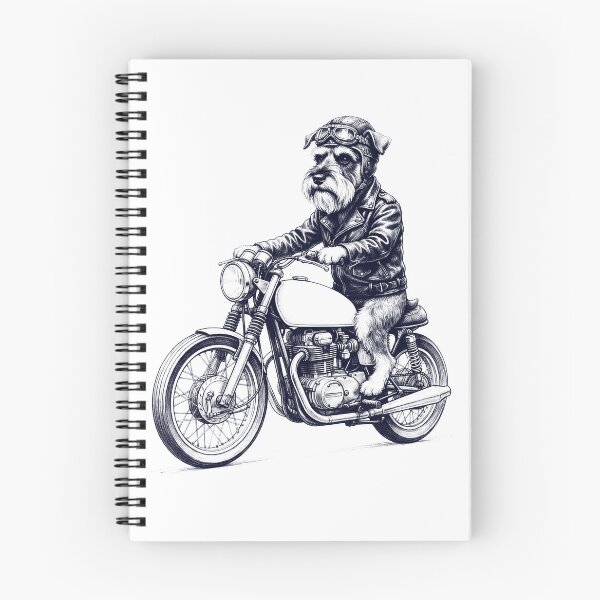 Item preview, Funny Miniature Schnauzer Motorcycle Motorbike Dog Lover designed and sold by dian-rody-crest.
