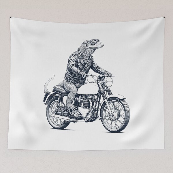Item preview, Funny Monitor Lizard Motorcycle Motorbike Animal Lover designed and sold by dian-rody-crest.