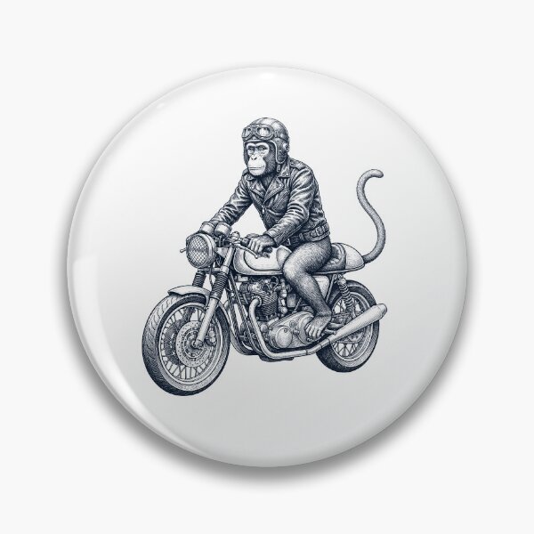 Item preview, Funny Monkey Motorcycle Motorbike Animal Lover designed and sold by dian-rody-crest.