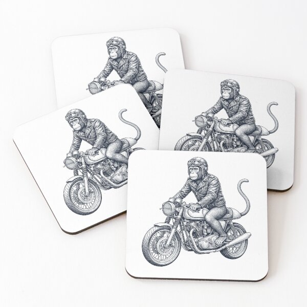 Item preview, Funny Monkey Motorcycle Motorbike Animal Lover designed and sold by dian-rody-crest.