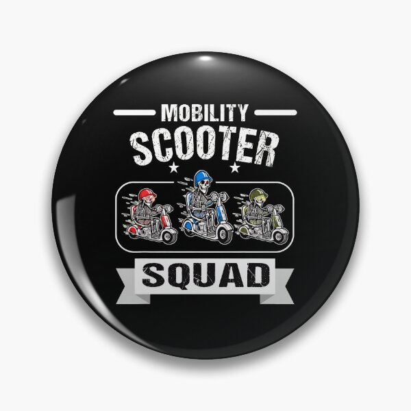 Item preview, Mobility Scooter Squad Skeletons Riding Scooters designed and sold by lupkinsdhiatt.