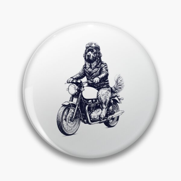 Item preview, Funny Newfoundland Motorcycle Motorbike Dog Lover designed and sold by dian-rody-crest.