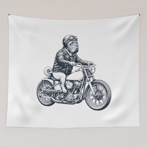 Item preview, Funny Neapolitan Mastiff Motorcycle Motorbike Dog Lover designed and sold by dian-rody-crest.