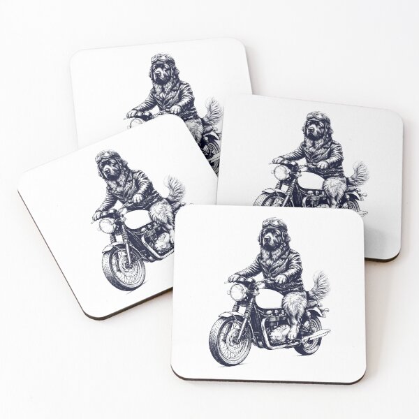 Item preview, Funny Newfoundland Motorcycle Motorbike Dog Lover designed and sold by dian-rody-crest.