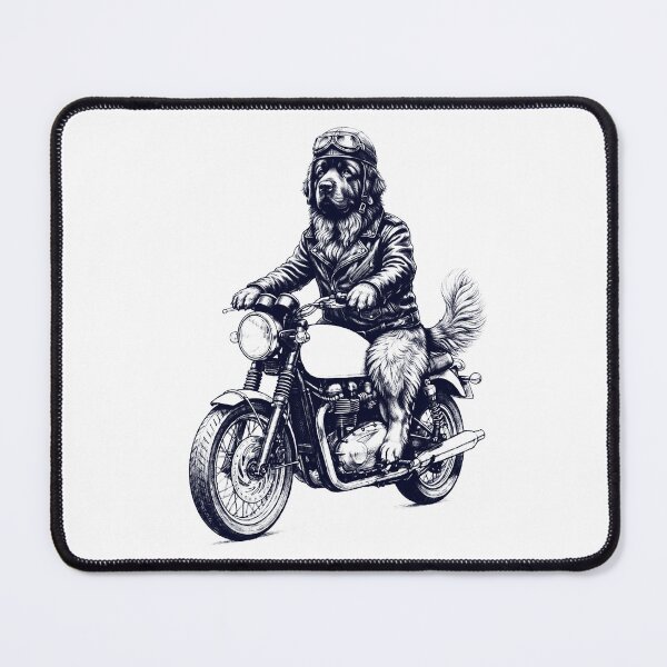Item preview, Funny Newfoundland Motorcycle Motorbike Dog Lover designed and sold by dian-rody-crest.