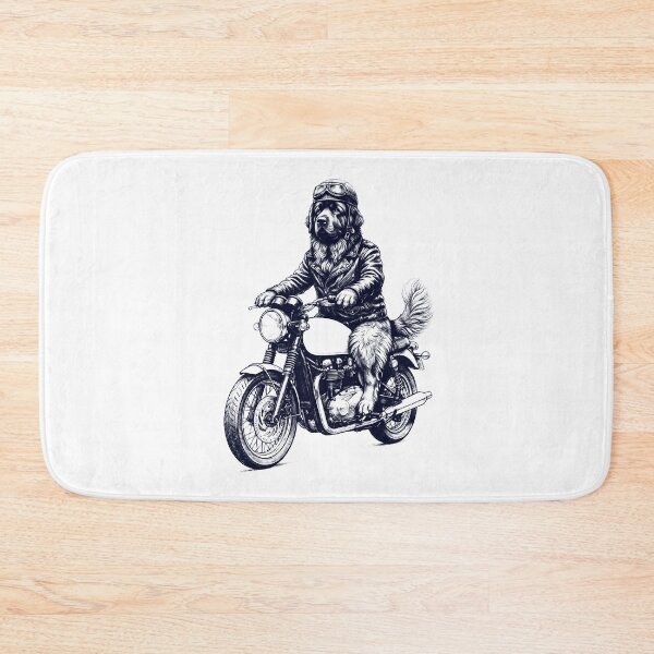 Item preview, Funny Newfoundland Motorcycle Motorbike Dog Lover designed and sold by dian-rody-crest.