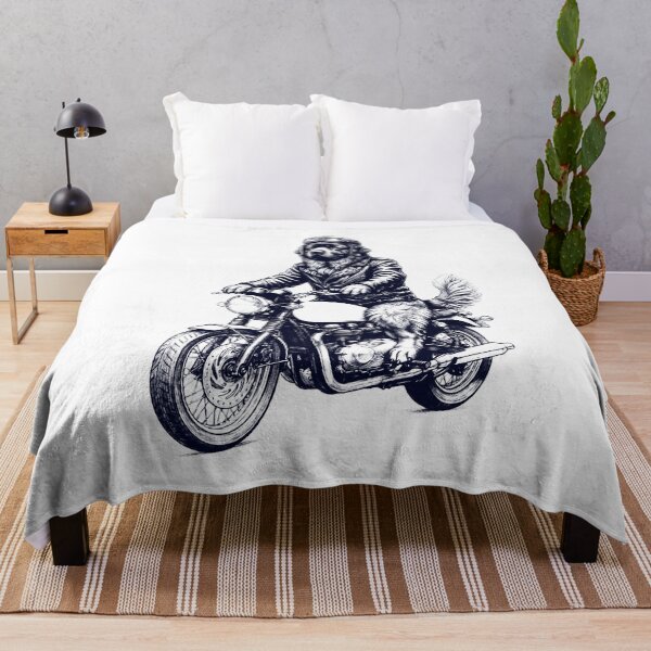 Item preview, Funny Newfoundland Motorcycle Motorbike Dog Lover designed and sold by dian-rody-crest.