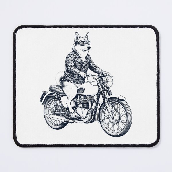 Item preview, Funny Norwegian Buhund Motorcycle Motorbike Dog Lover designed and sold by dian-rody-crest.