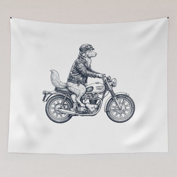 Item preview, Funny Nova Scotia Duck Tolling Retriever Motorcycle Motorbike Dog Lover designed and sold by dian-rody-crest.