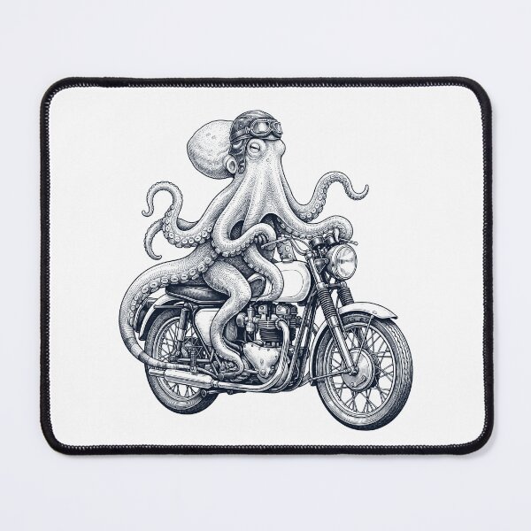 Item preview, Funny Octopus Motorcycle Motorbike Animal Lover designed and sold by dian-rody-crest.