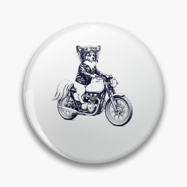 Aperçu de l'œuvre Papillon drôle, moto, amoureux des chiens créée et vendue par dian-rody-crest.