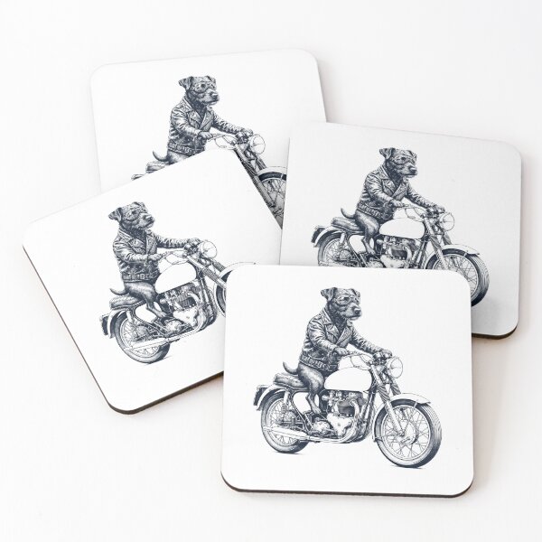 Item preview, Funny Patterdale Terrier Motorcycle Motorbike Dog Lover designed and sold by dian-rody-crest.