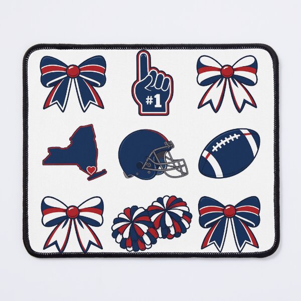 Item preview, NY Football Fan Bows State Heart Sticker Design designed and sold by CarlaWise58071.