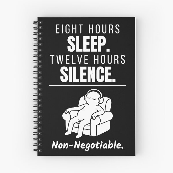 Item preview, Eight Hours Sleep. Twelve Hours Silence. Non-Negotiable. Funny Introvert Typography  designed and sold by DesignbyAACreations .