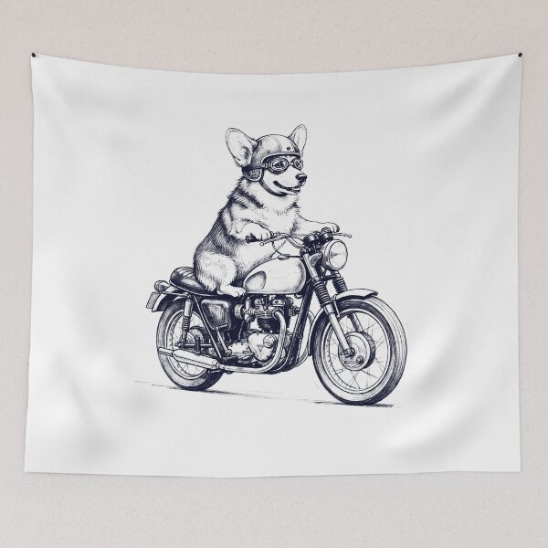 Item preview, Funny Pembroke Welsh Corgi Motorcycle Motorbike Dog Lover designed and sold by dian-rody-crest.
