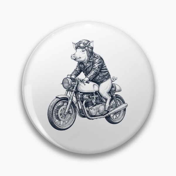 Item preview, Funny Pig Motorcycle Motorbike Animal Lover designed and sold by dian-rody-crest.