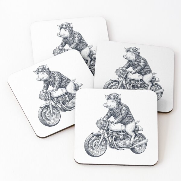 Item preview, Funny Pig Motorcycle Motorbike Animal Lover designed and sold by dian-rody-crest.