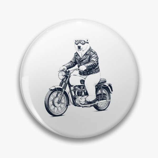 Item preview, Funny Polar Bear Motorcycle Motorbike Animal Lover designed and sold by dian-rody-crest.