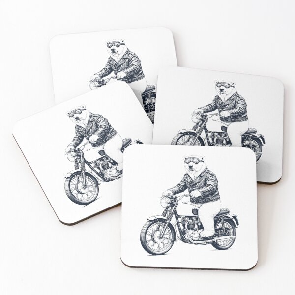 Item preview, Funny Polar Bear Motorcycle Motorbike Animal Lover designed and sold by dian-rody-crest.